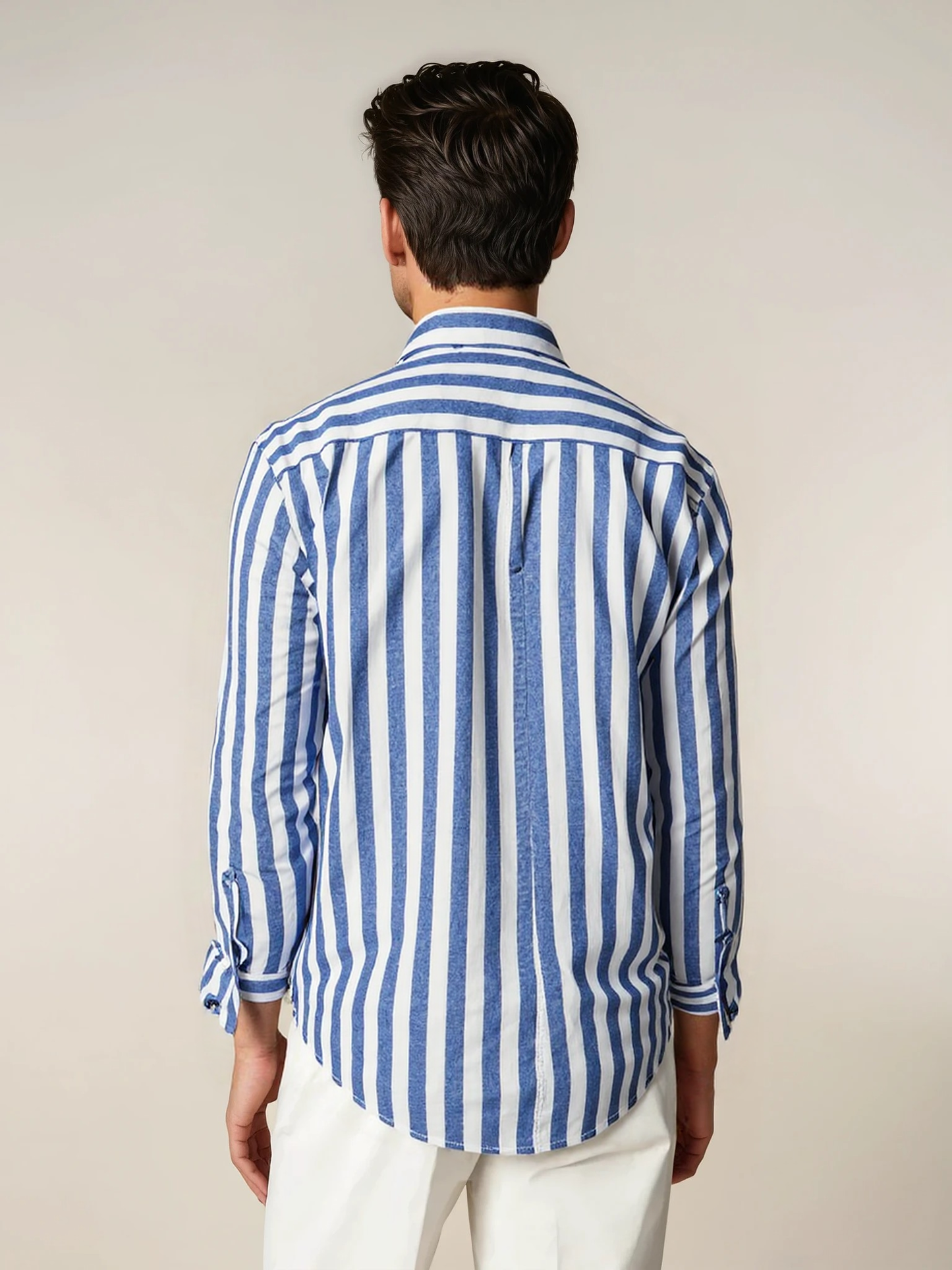 Striped Summer Shirt With Long Sleeves