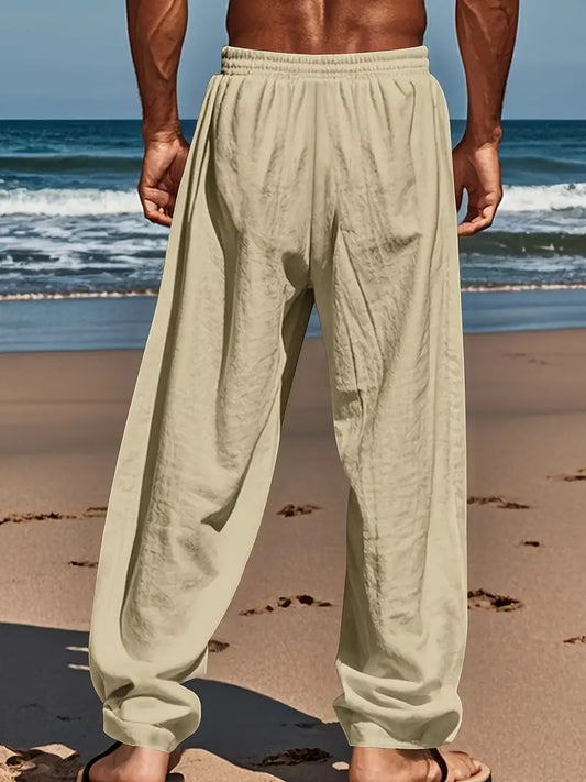 Khaki Linen Seaside Trousers