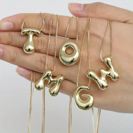 BUBBLE LETTER NECKLACE