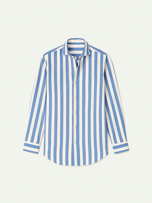Striped Summer Shirt With Long Sleeves