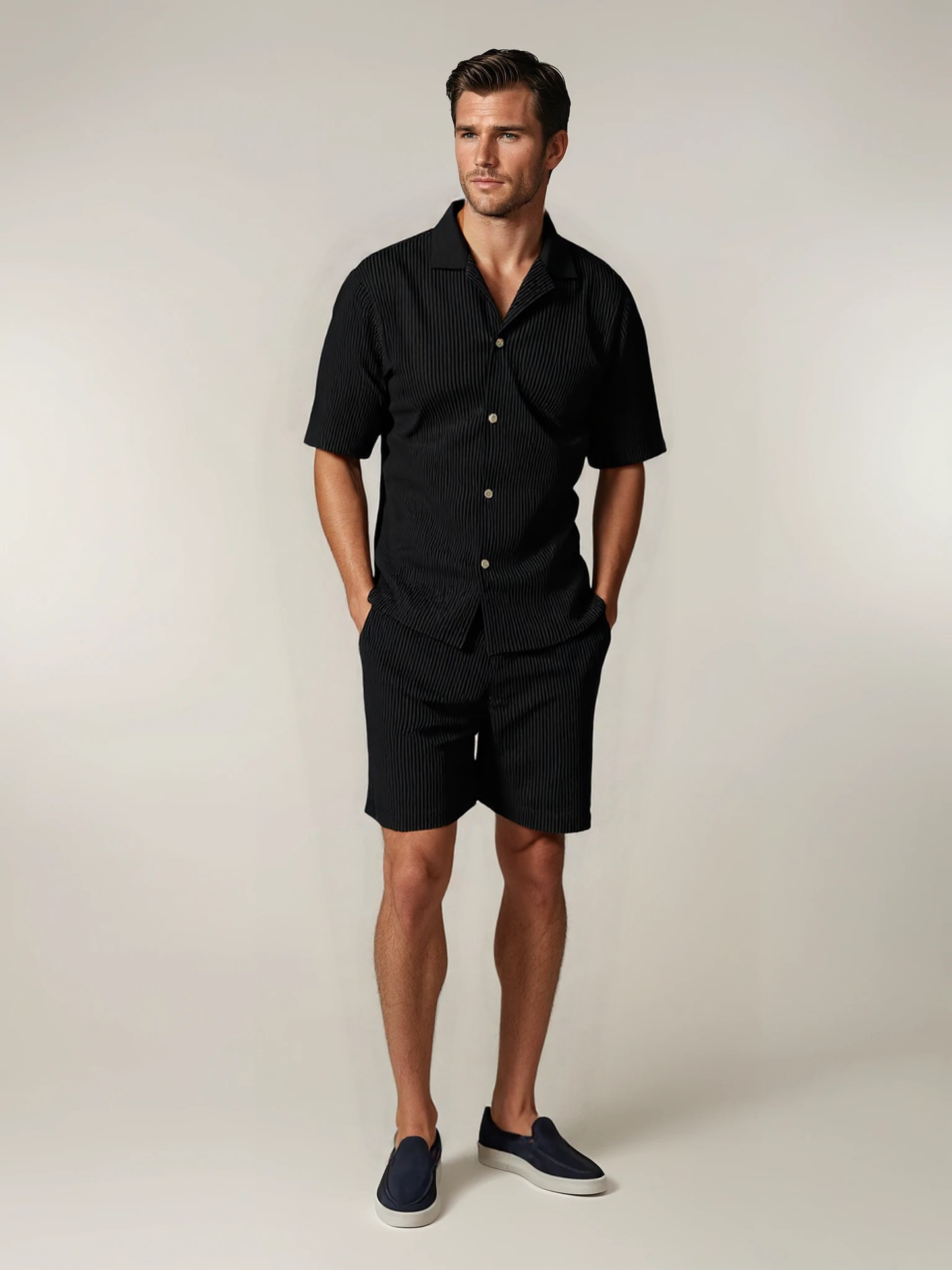 stripped set black