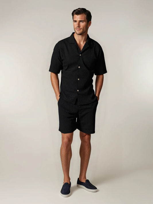stripped set black