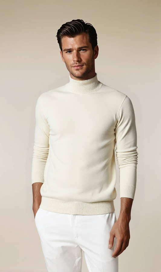 CROCHET TURTLENECK WHITE