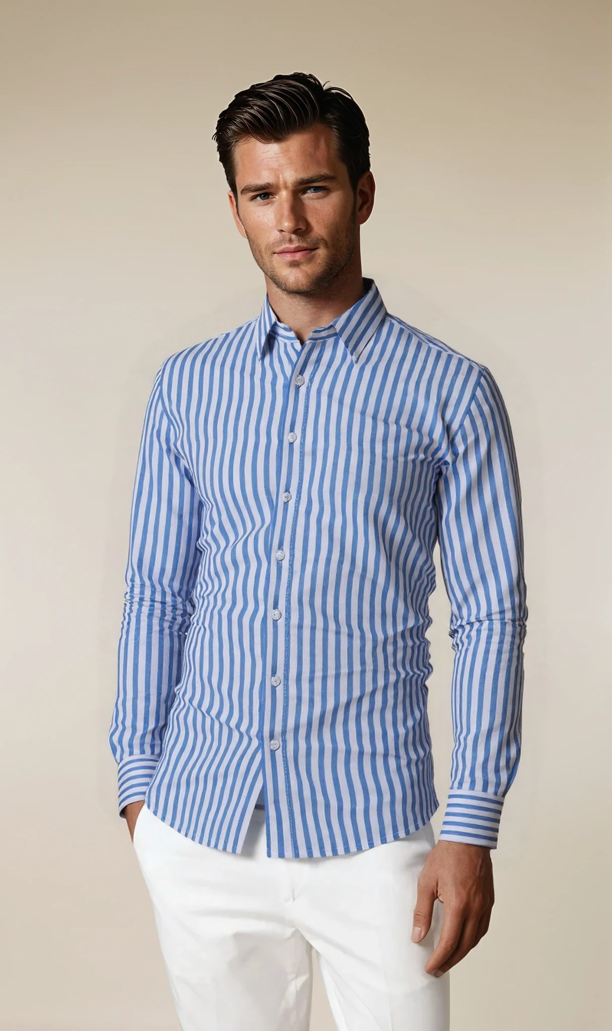 Striped Casual Shirt With Long Sleeves